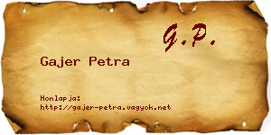 Gajer Petra névjegykártya
